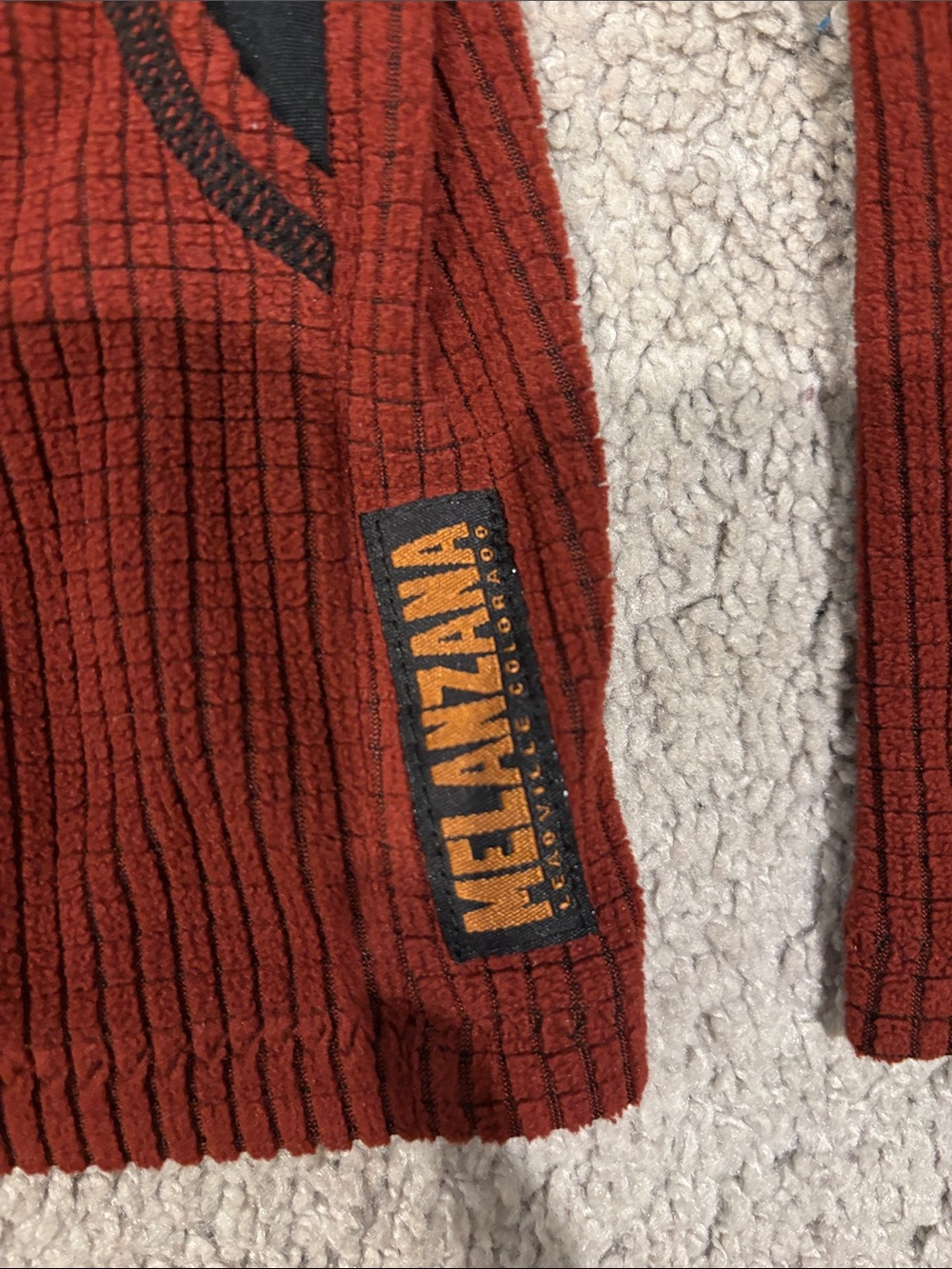 Melanzana Rust Waffle-Knit Hooded Pullover - Picture 2 of 3